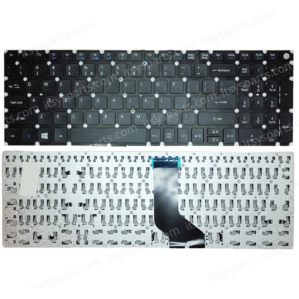 Laptop Keyboard for Acer Extensa 2511 EX251 EX2511G EX2520 EX2520G EX2540 EX2511-566J EX2511-53RJ NX.EF6EG.009 NX.EF7EC.008 NX.EF7EC.001 US No Frame Black ( SKU.40688US )