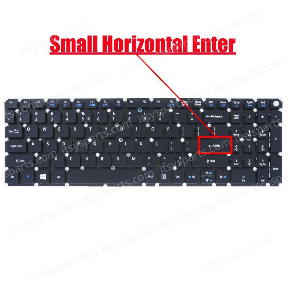 Laptop Keyboard for Acer Extensa 2511 EX251 EX2511G EX2520 EX2520G EX2540 EX2511-566J EX2511-53RJ NX.EF6EG.009 NX.EF7EC.008 NX.EF7EC.001 US No Frame Black ( SKU.40688US )