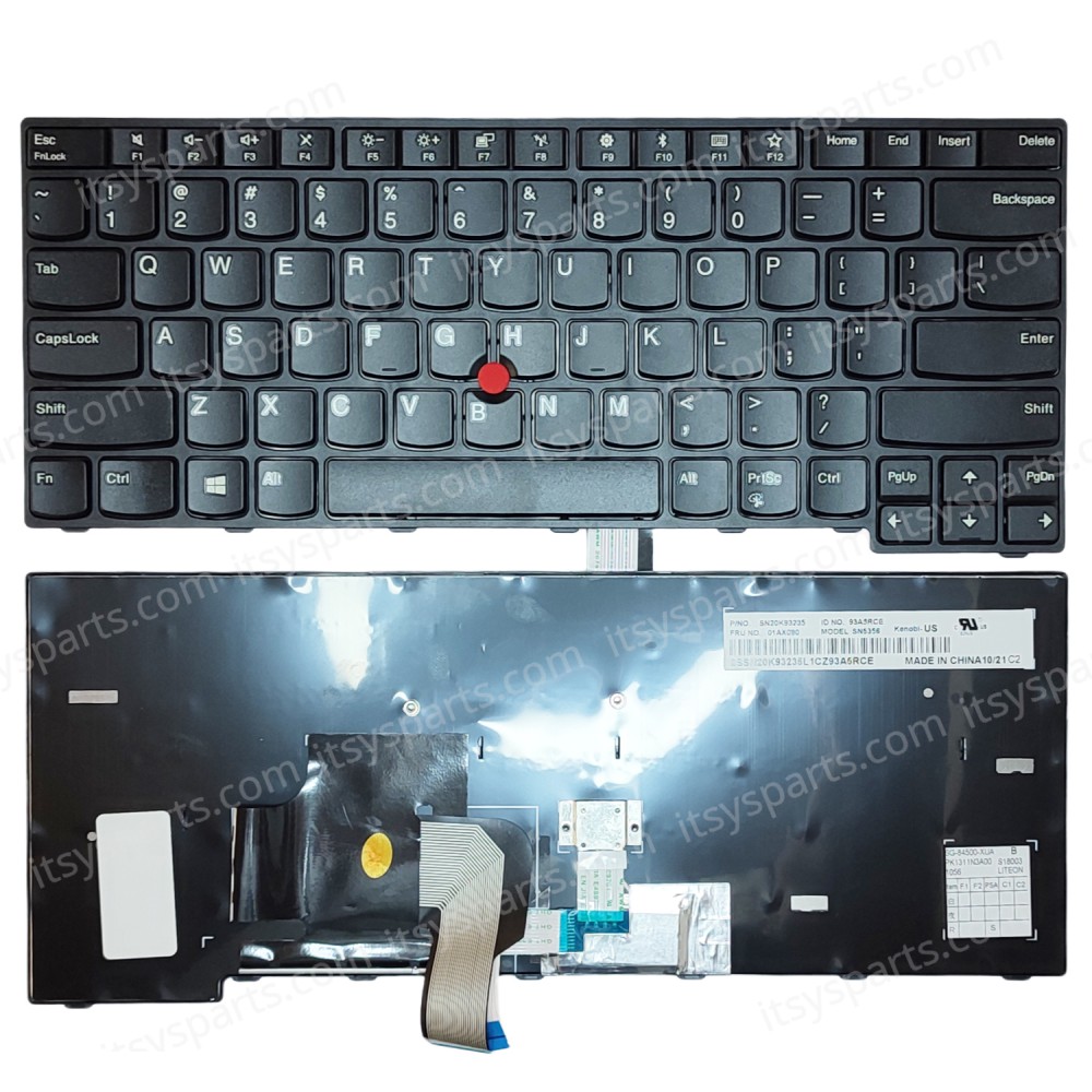 Laptop Keyboard - Keyboard for Lenovo Thinkpad E470 E470C E475 SN5356 SN20K93235 01AX000 OEM (SKU. 40689US)
