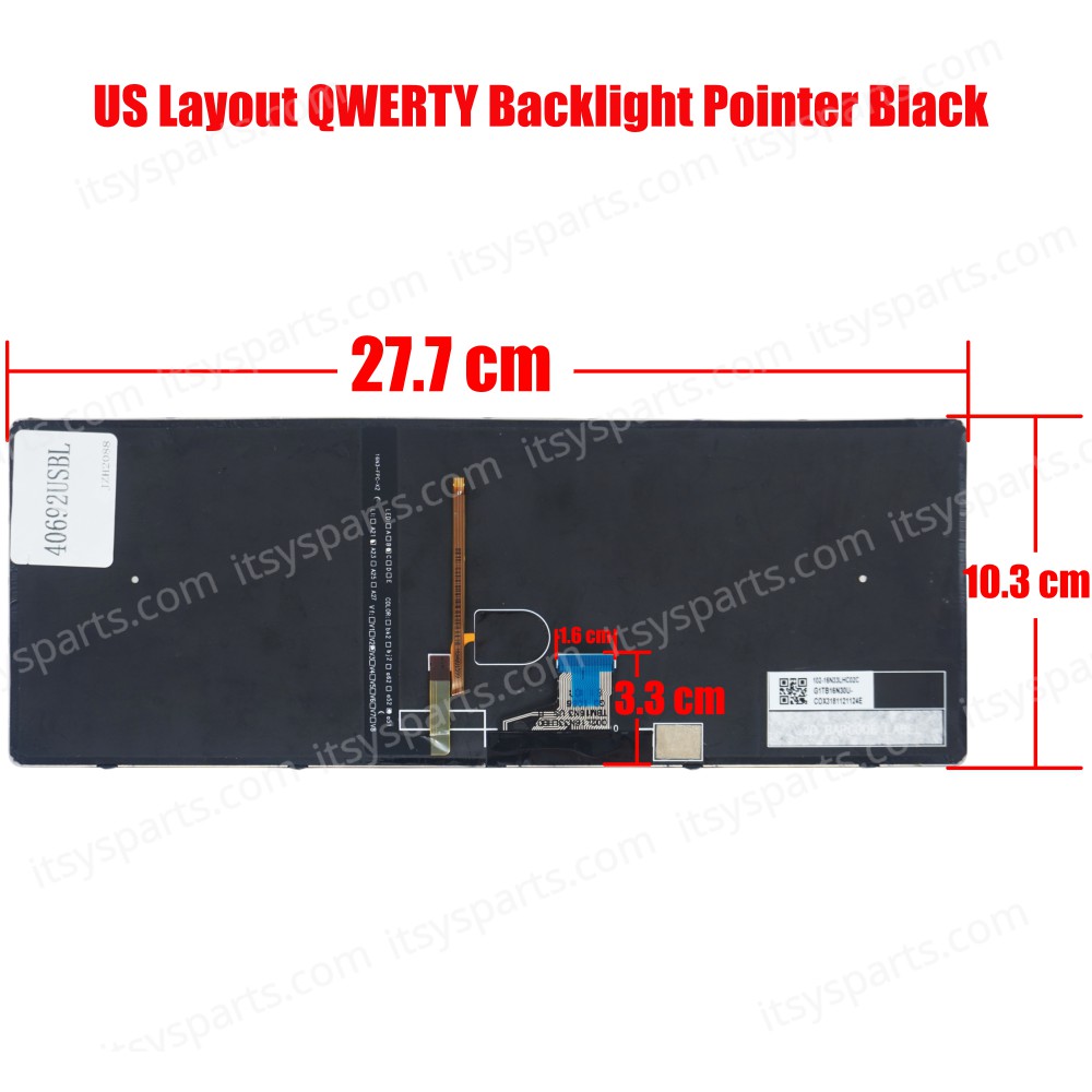 Laptop Keyboard - Keyboard for Toshiba Tecra X40-D series Portege X30-D series G83C000J95US TBM16N63USJ356 G83C000J75US TBM16N33USJ356 (SKU. 40692USBL)