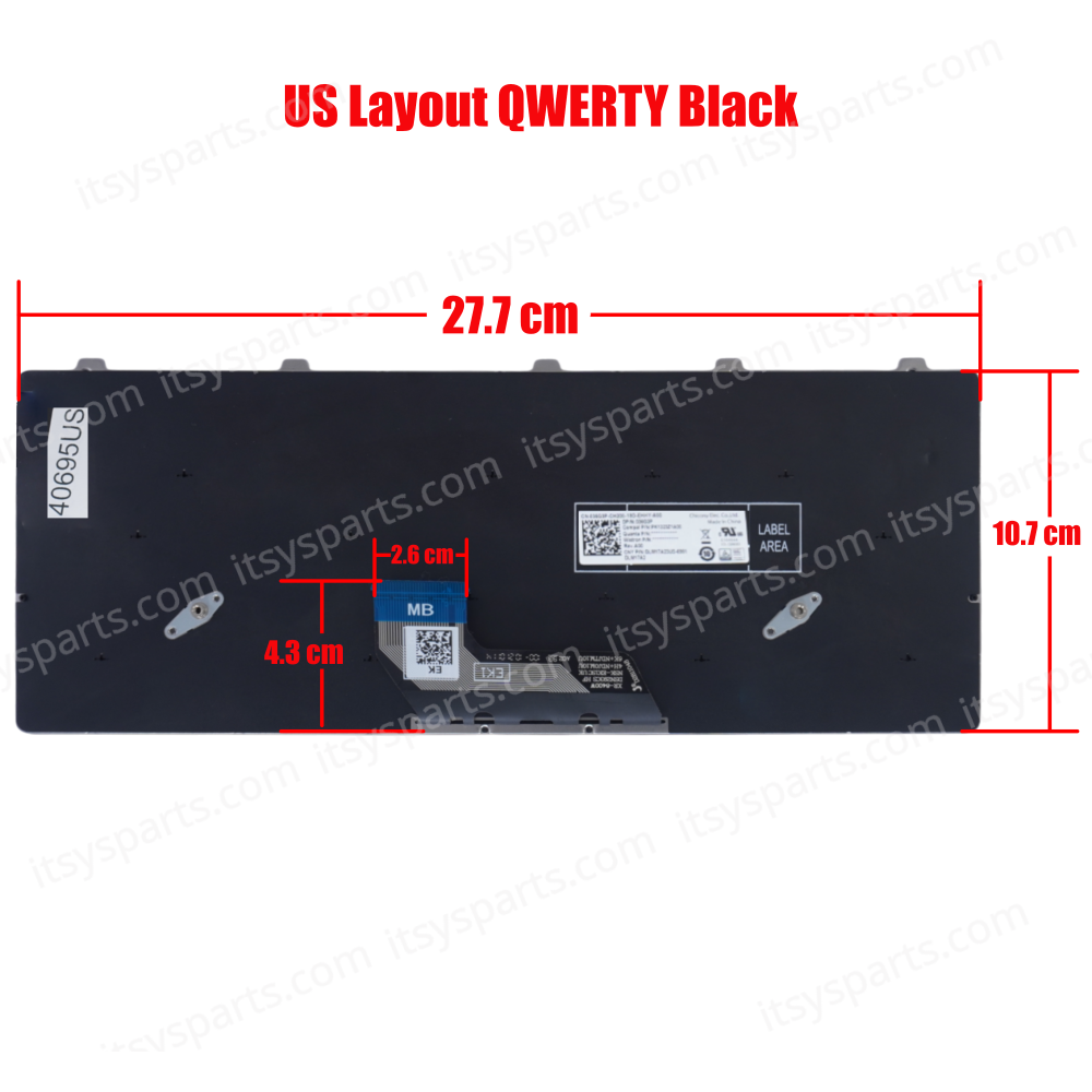 Laptop Keyboard for Dell Latitude 3180 3189 3380 series 0343NN 343NN US Βlack ( SKU.40695US )