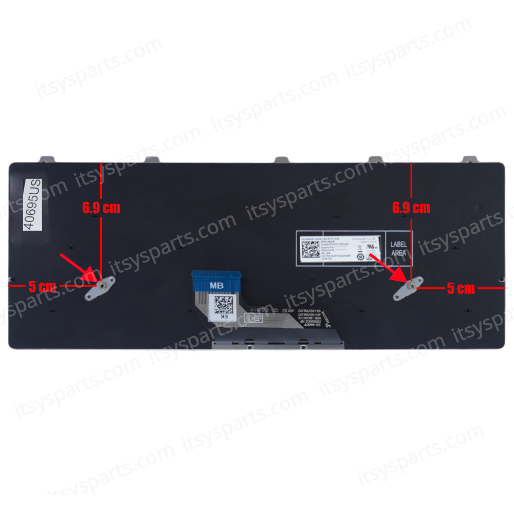 Laptop Keyboard for Dell Latitude 3180 3189 3380 series 0343NN 343NN US Βlack ( SKU.40695US )