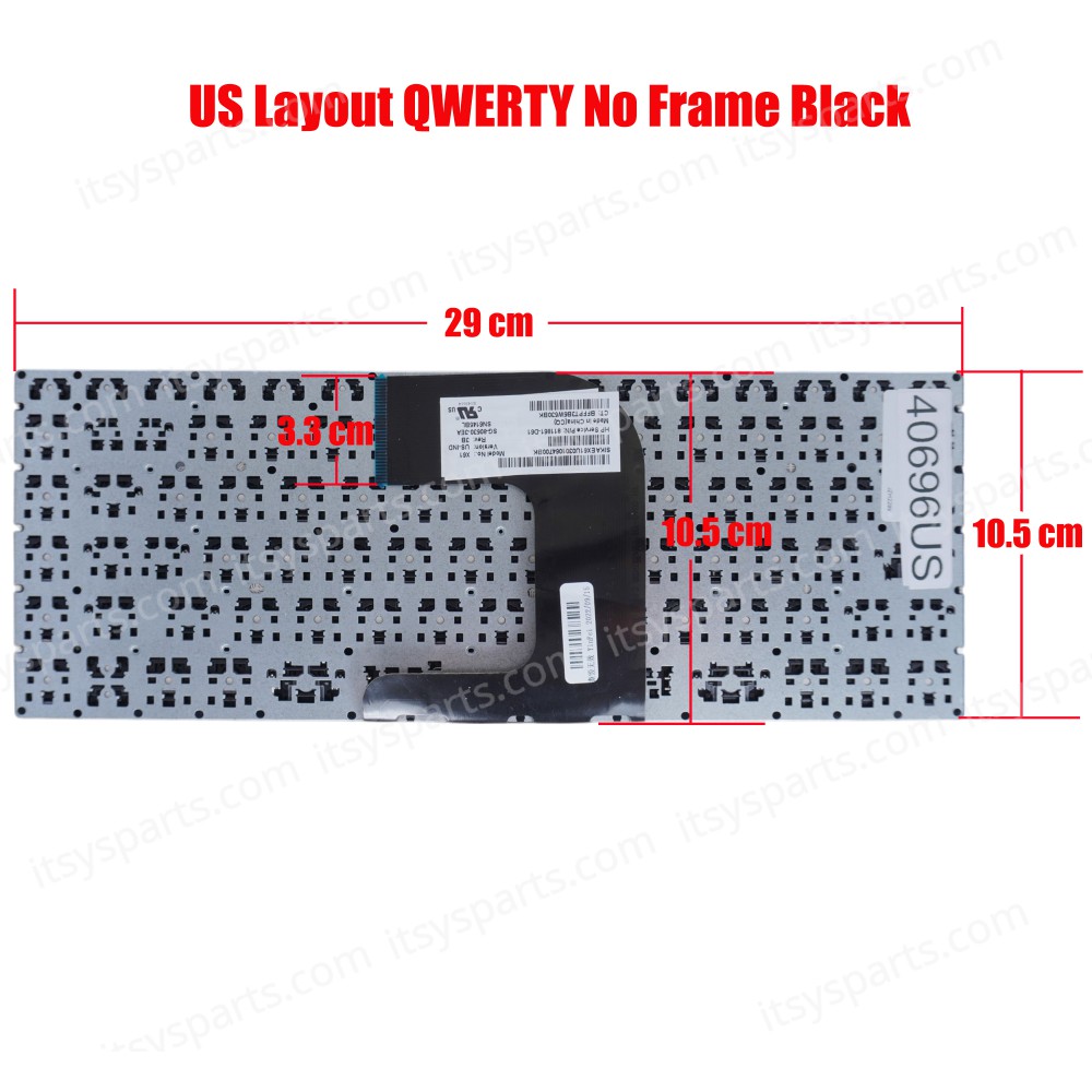 Laptop Keyboard - Keyboard for HP Notebook 14-AM 14-AN 14-AM000 14-AM100 14-AN000 Series OEM (Ref. 40696US)