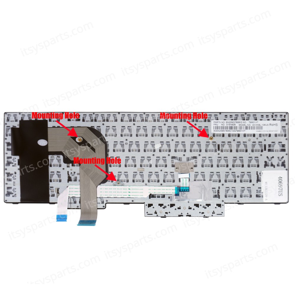 Laptop Keyboard for Lenovo ThinkPad P51s 20HB 20HC ThinkPad T570 20JW 20JX SN20M07847 01EN928 01ER500 SG-85520-XUA SN20M07847 black (SKU. 40697US)