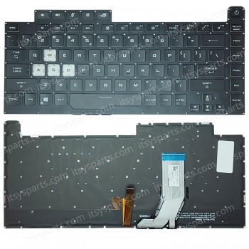 Laptop Keyboard for Asus G531G G531GT G531GV G531GW G531GU G531GD Series G512LI-BI7N10 Keyboard US version Backlit White keys V184262BS1 V184262BE1 OEM (SKU. 40633USWHKEYSBL)