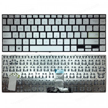 Laptop Keyboard for Asus Notebook E410M E410MA series E410MA-EB1267TS E410KA 4ABKWKRJN00 US No Frame Silver ( SKU.40703USSIL )
