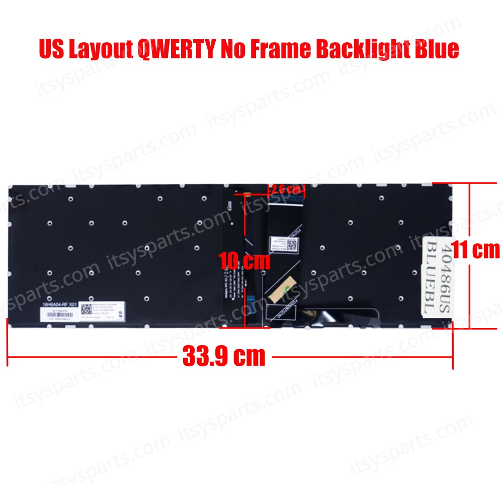 Laptop Keyboard - Keyboard for LENOVO Ideapad L340-15IRH Gaming series BLUE backlit AP1B4000100 OEM (Ref. 40486USBLUEBL)