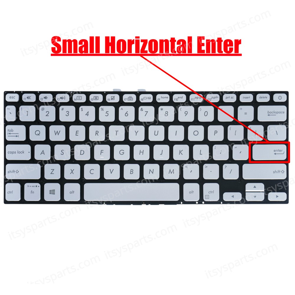 Laptop Keyboard for Asus VivoBook S430 X430U X430FN X430FA S435EA-EVO-WB711R AEXKLU01020 ASM18C83USJ9201 0KNB0-260AUS00 Silver Backlight (SKU,40710USSILBL)