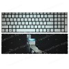 Laptop Keyboard HP Pavilion 15-DA 15-DB 15-DF 15-CN 15-CW 15-CR 15-CS 15-EC 15EC Series TPN-C135 US No Frame Layout Silver Backlit keyboard L47469-001 OEM (40549USSILBL)