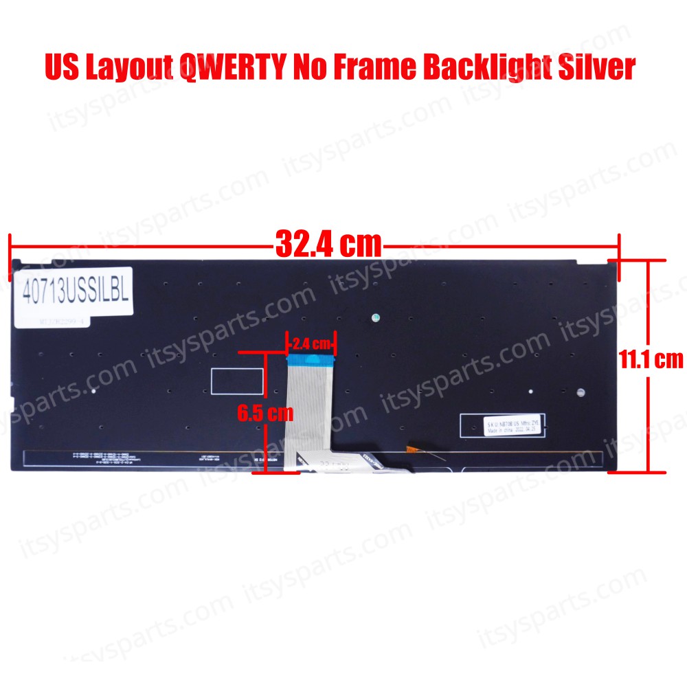 Laptop Keyboard for Asus X512D X512F X512J X512FA X512DA 90NB0M92-R31GE0 90NB0M92-R32PO0 90NB0M92-R32RU0 US Backlight Silver ( SKU.40713USSILBL )
