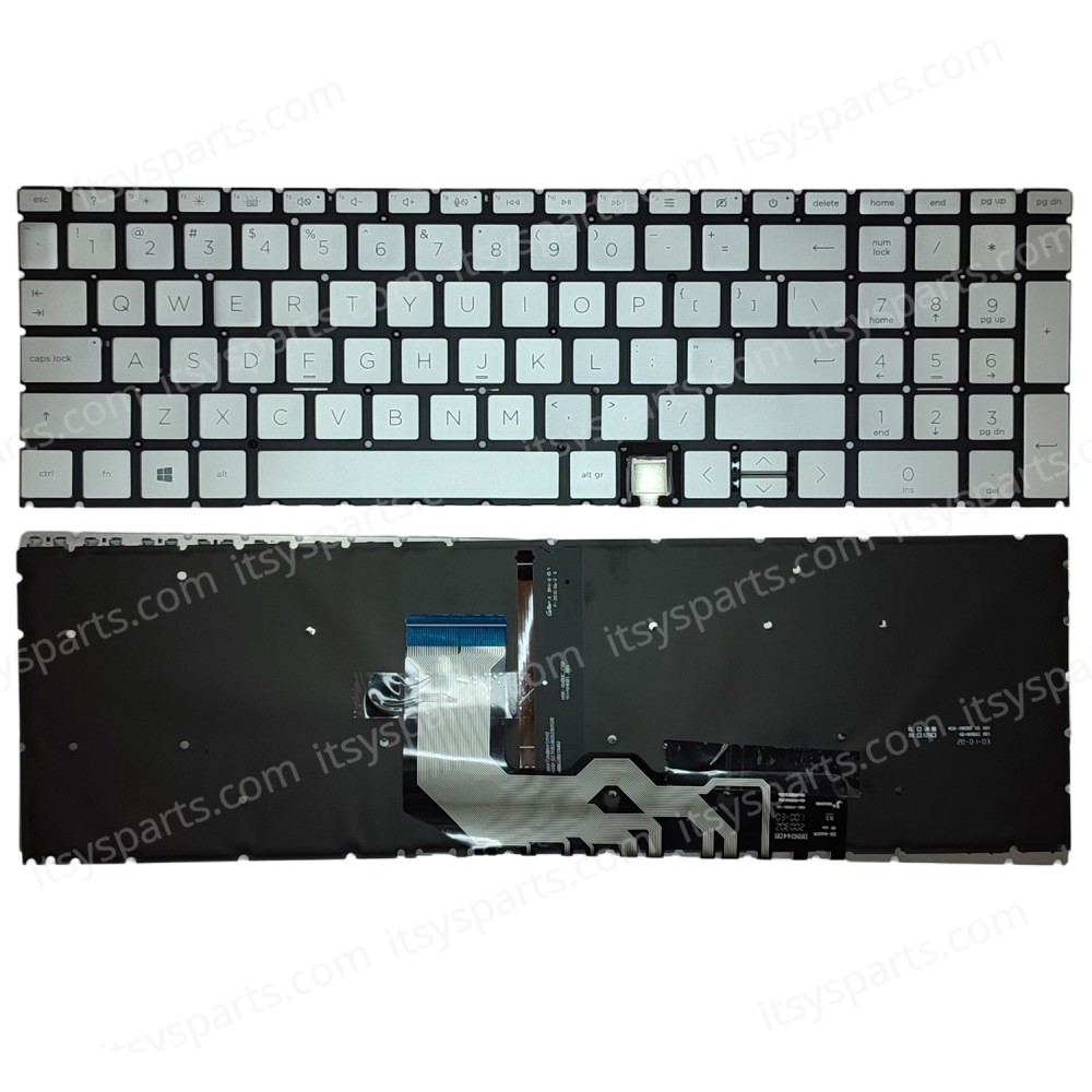 Laptop Keyboard - Keyboard for HP Envy x360 15M-ED 15M-ED0013DX 15M-ED0023DX 15M-EE 15M-EE0013 9z.nhbbc.10e 9Z.NHBBC.101 NSK-XW1BC PK132UR1A00 (Ref. 40714USSILBL)