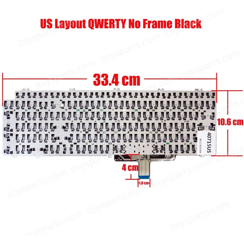 Laptop Keyboard for Dell Latitude 5520 5521 Precision 3560 3561 0RHGTP RHGTP 0T5V04 N7N16 0N7N16 PK133MM2B00 0KRJFY (SKU. 40715US)