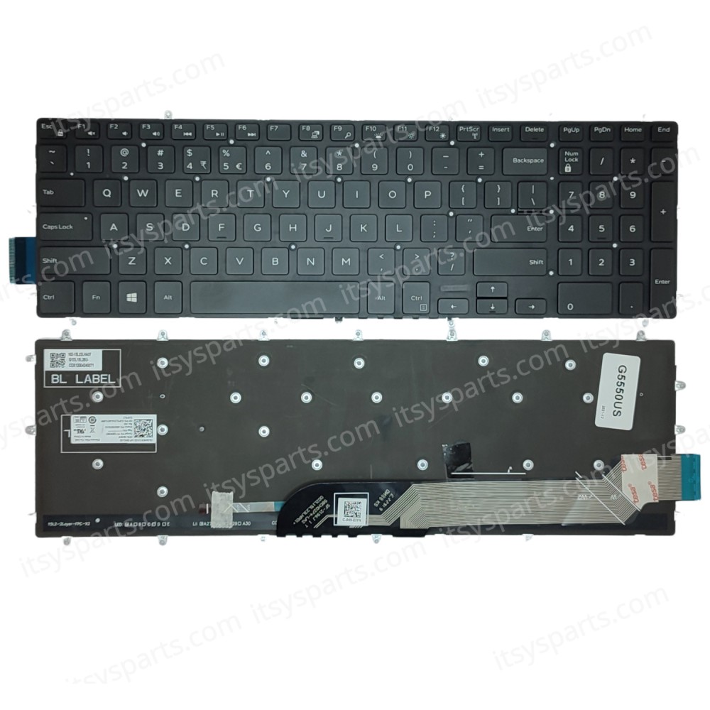 Laptop Keyboard - Keyboard for Dell G Series G5 SE 5505 G3 15-3500 09H9CR T93MY 60V8M 060V8M CN-060V8M OEM (Ref. 40380USBACKLIT)