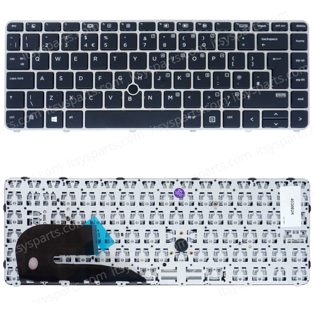 Keyboard - Keyboard Laptop HP EliteBook 840 G3 745 G3 745 G4 840 G4 836307-151 836307-151 819877-001 NSK-CYBV 9Z.NCHBV 201 6037B01113201 819876-151 9Z.NCHPV.30L (Ref.40356UK)