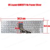 Laptop Keyboard HP Pavilion 15-DA 15-DB 15-DF 15-CN 15-CW 15-CR 15-CS 15-EC 15EC 17-BY 17M-CE Series TPN-C135 US No Frame Layout Silver Backlit keyboard L47469-001 OEM (Ref.40549USSIL)