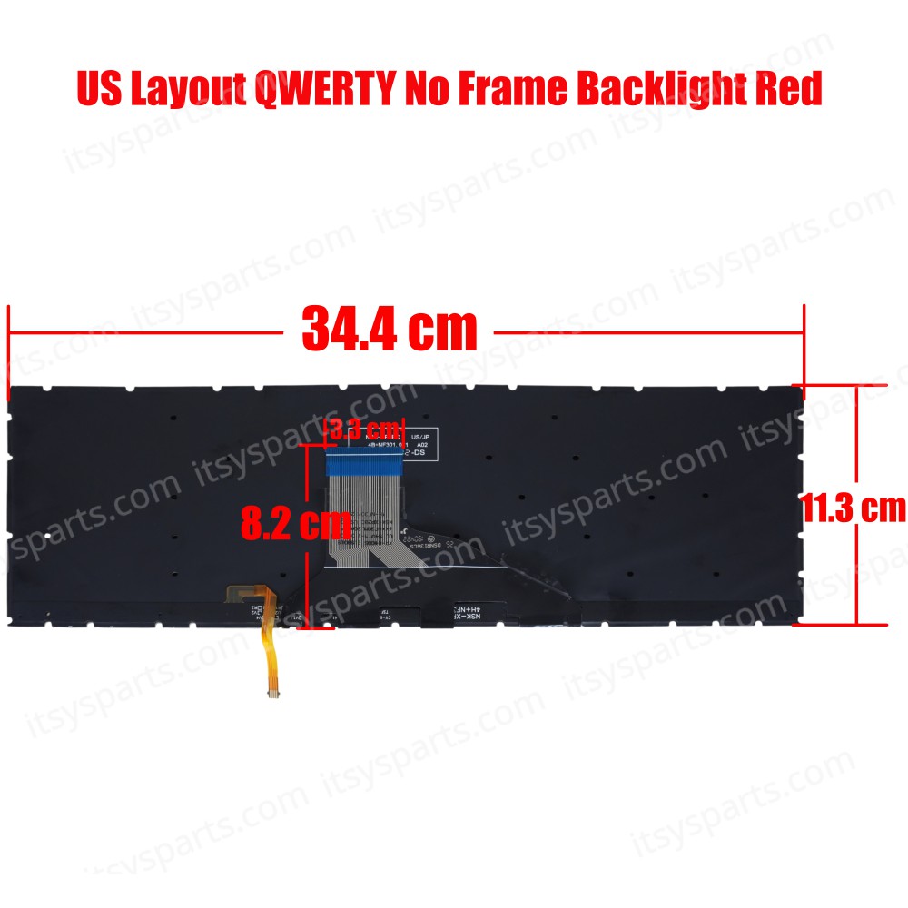 Laptop Keyboard HP Omen 15-dh 15-dc HP 15-dc000 15t-dc000 15-dc0010nr 15-dc0053nr 15-dh1070wm 15-dh1020nr 15-dh1053nr Series OEM (Ref. 40654USREDBACK)