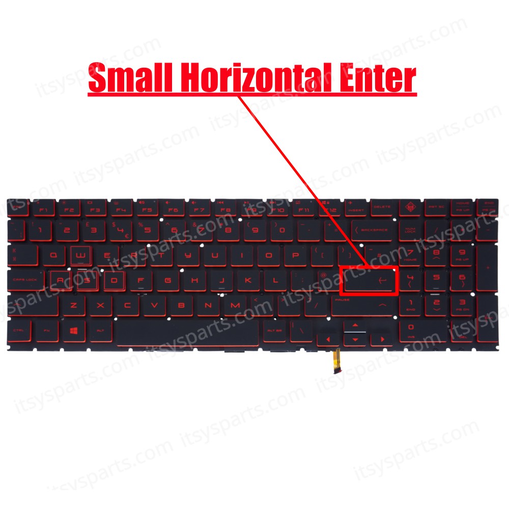 Laptop Keyboard HP Omen 15-dh 15-dc HP 15-dc000 15t-dc000 15-dc0010nr 15-dc0053nr 15-dh1070wm 15-dh1020nr 15-dh1053nr Series OEM (Ref. 40654USREDBACK)