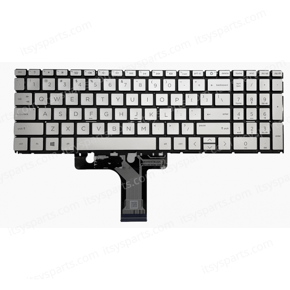 Laptop Keyboard for HP Pavilion 15-eh 15z-eh 15-eh0000 15-eh1000 Series Silver Backlit M46255-A41 HPM19N8 6037B0214815 (SKU. 40725USSILBL)