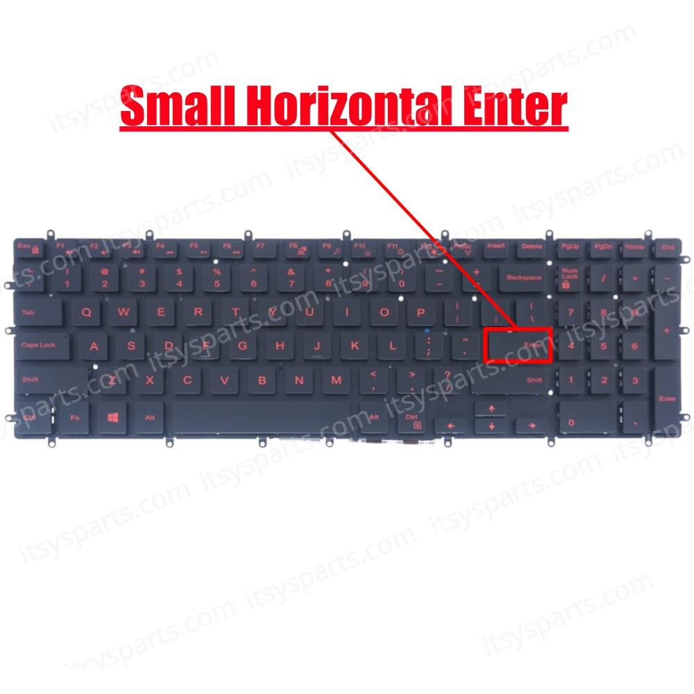 Laptop Keyboard Dell G3 3579 3779 3590 G5 5587 5590 G7 7588 7590 7790 Series Game Laptop with Red Frame US Layout 0M9DMK NSK-EC0BC PK131Q12B01 OEM(Ref.40380USBLRED)