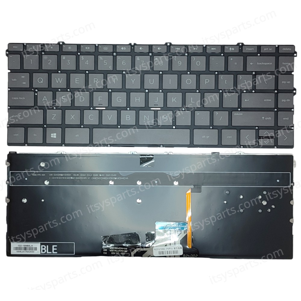 Laptop Keyboard for HP Spectre x360 13-AW 13-AW0003DX 13-AW0013DX 13-AW0020NR 13-AW0023DX US No Frame Backlight Gray ( SKU.40707USBACKLIT )