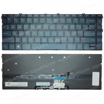 Laptop Keyboard for HP Spectre x360 13-AW 13-AW0003DX 13-AW0013DX 13-AW0020NR 13-AW0023DX US No Frame Backlight Blue ( SKU.40707USBLUEBL )