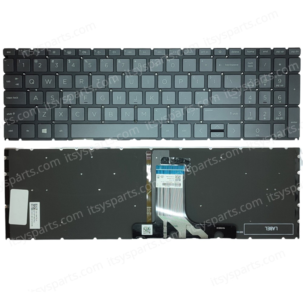 Laptop Keyboard for HP Pavilion 15-eh 15z-eh 15-eh0000 15-eh1000 Series Silver Backlit M46255-A41 HPM19N8 6037B0214815 (SKU. 40725USBL)