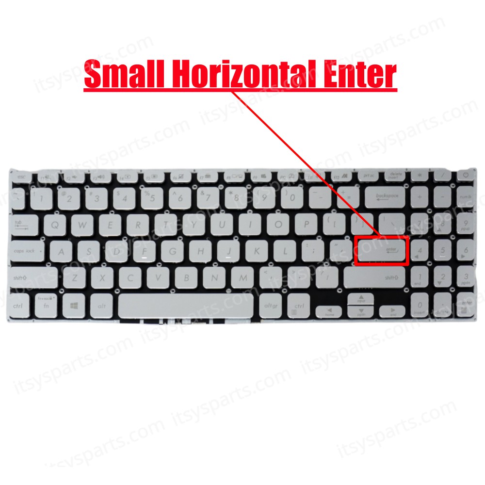 Laptop Keyboard - Keyboard for ASUS Vivobook M509 X509 X509F X509U X509UM X509FA MA X515 US SILVER BACKLIT OEM (Ref. 40684USSILBACK)