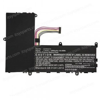 Laptop Battery - Battery for Asus EeeBook X205T X205TA X205TA-BING-FD015B X205TA3735 F205TA F205TA-1A F205TA-1B X205TA-1A X205TA-1B C21PQ91 CKSE321D1 C21N1414 OEM (Ref.1-BAT0358)