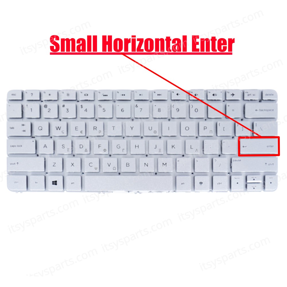 Keyboard Laptop Hp Spectre Pro x360 G1 Hp Spectre x360 Hp Spectre 13-4100 x360 Hp Spectre x360 13-4001 Spectre x360 13-4103dx Hp 834589-001 BFKLT3BLK9EMM3 GR SILVER OEM (Ref.40481GR)