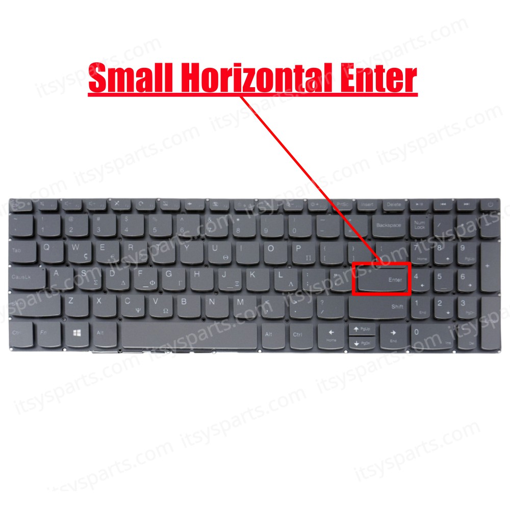 Laptop Keyboard - Keyboard for Lenovo IdeaPad 320-15ABR 320-15IAP 320-15AST 320-15IKB 320-15ISK PC5CPB-GR no frame Backlit GR SN20M63067 OEM (Ref.40486GRNOFRBL)