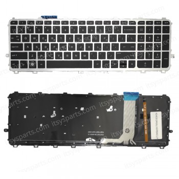 Keyboard Laptop Keyboard HP 15-J 15T-J 15Z-J 17-J 17-J100 17T-J 17Z-J 720245-001 M7-J V140626A 720242-001 6037B0082601 GR SILVER (Ref. 40400GRSILVERBACKLIT)
