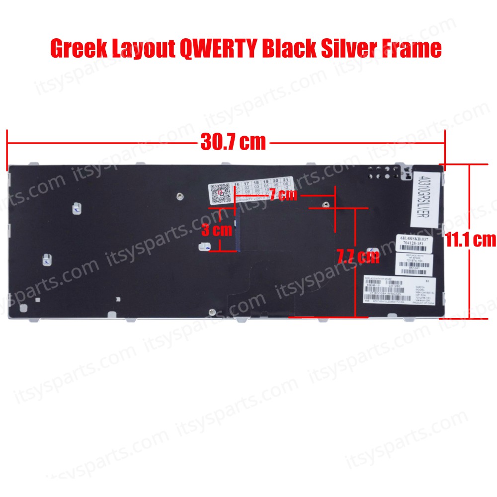 Keyboard Greek-Greek Laptop Keyboard HP ProBook 4340s 4341s 4345s 4346s 704128-151 6H.4RSKB.037 701974-151 701278-151 9ZN7VSW10 L23350017VHSA 701278-151 CX1280 (Ref.40310GRSILVER)