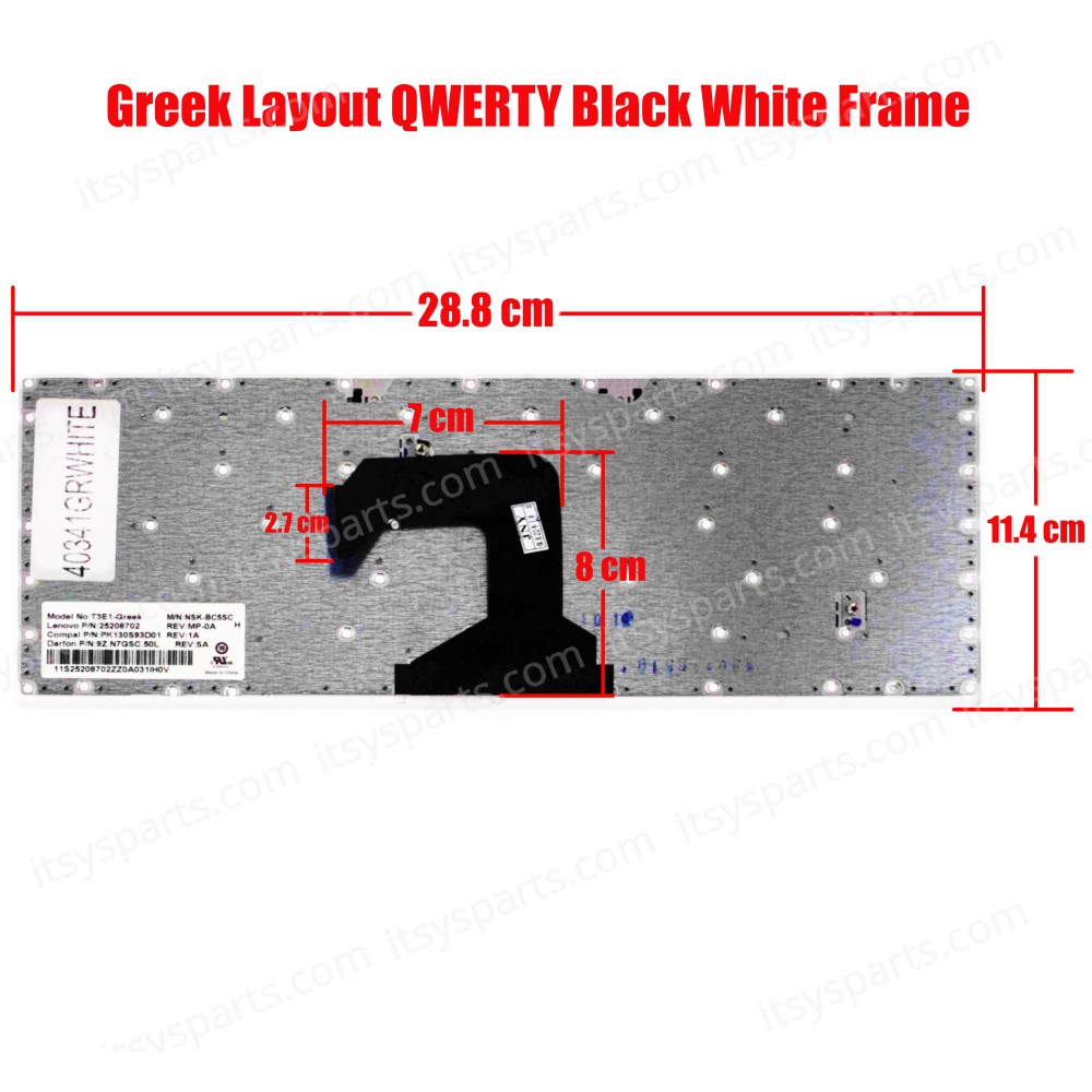 Greek Keyboard - Greek Keyboard 25208581 25208582 25208583 25208587 25208591 25208600 25208601 25208602 25208603 25208604 25208605 25208606 25208607 25208608 25208609 25208610 25208611 9Z.N7GSC.50L (Code 40341GRWHITE)