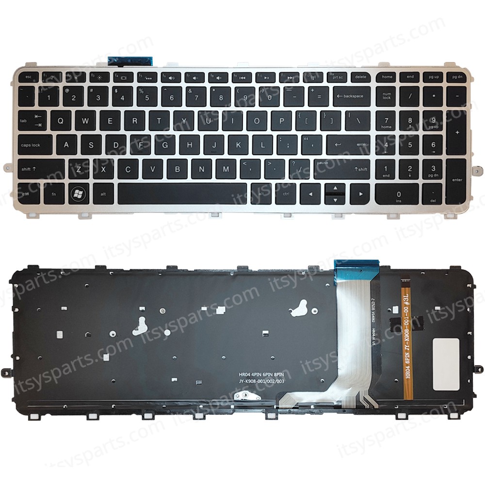 Keyboard Laptop Keyboard HP 15-J 15T-J 15Z-J 17-J 17-J100 17T-J 17Z-J 720245-001 M7-J V140626A 720242-001 6037B0082601 US SILVER (Ref. 40400USSILBACKLIT)