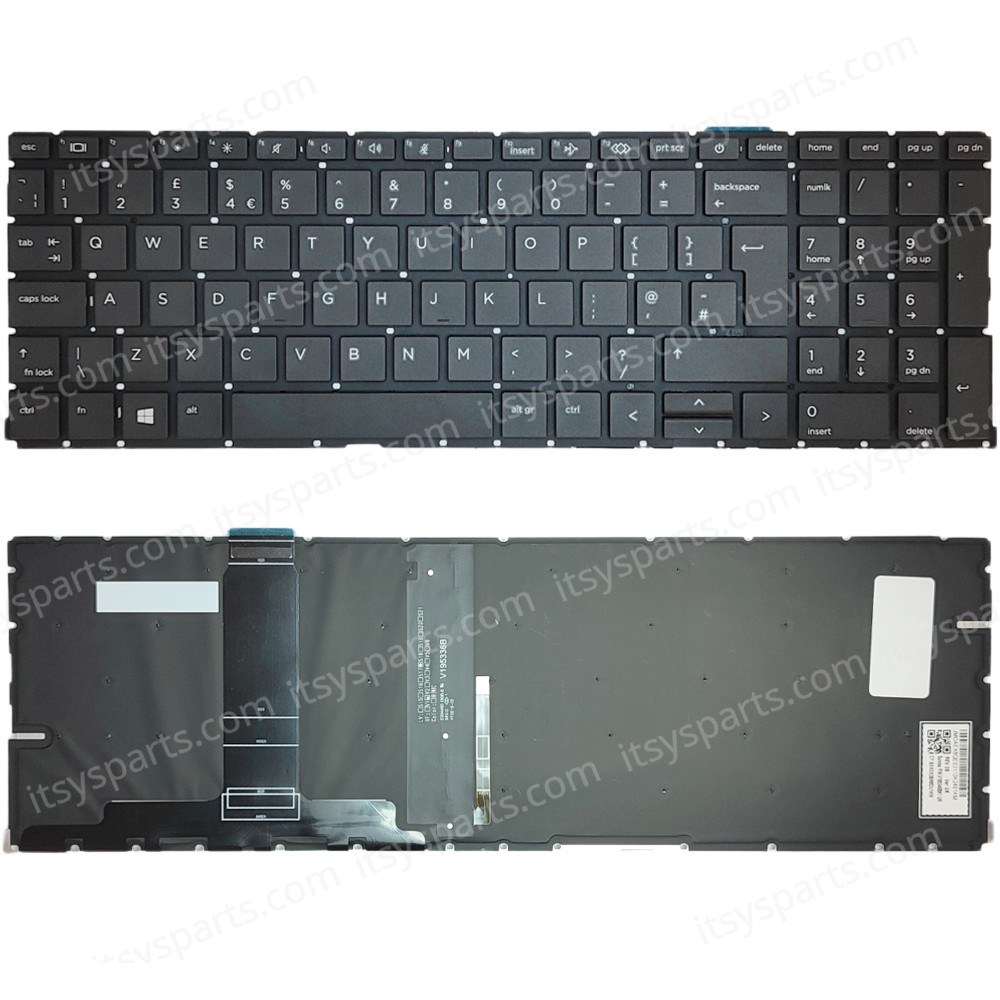 Laptop Keyboard for HP ProBook 450 G8 455 G8 650 G8 M21742-001 M21740-001 SN6195BL1 SG-A4320-XUA UK with Backlight (SKU. 40682UKBL)