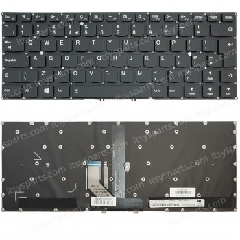 Laptop Keyboard - Keyboard for Lenovo yoga 910 yoga 5 pro yoga 910-13 UK Layout Black with Backlight OEM (Ref.40756UKBL)