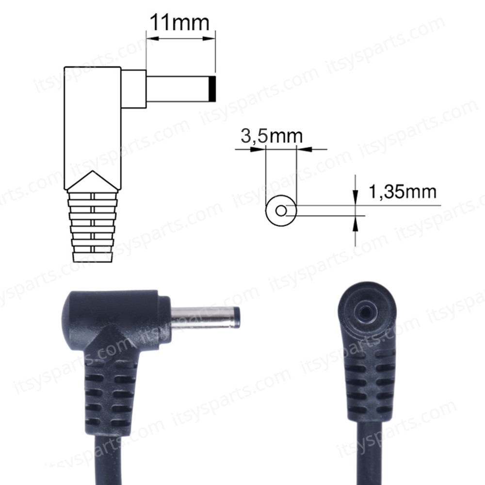 Laptop Power Supply - AC Adapter Charger 65W QUEST Laptop Slimbook 3.5mm*1.35mm 19V OEM (Ref.60241)