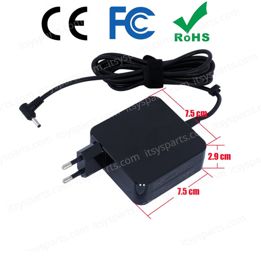 Laptop Power Supply - AC Adapter Charger 65W QUEST Laptop Slimbook 3.5mm*1.35mm 19V OEM (Ref.60241)