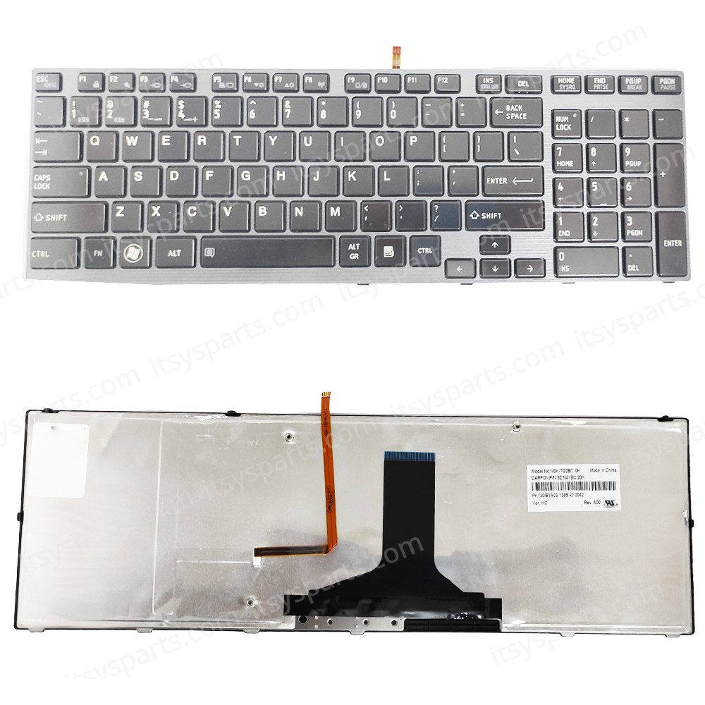 Keyboard Laptop Keyboard for Toshiba Qosmio X770 X775 X770-ST4N04 X775-3DV82 X775-Q7272 X775-Q7384 X775-SP7103L NSK-TQ2BC PK130IB1A03 K000127050 9Z.N4YBC.20K OEM(Ref.40759USBACKLIT)