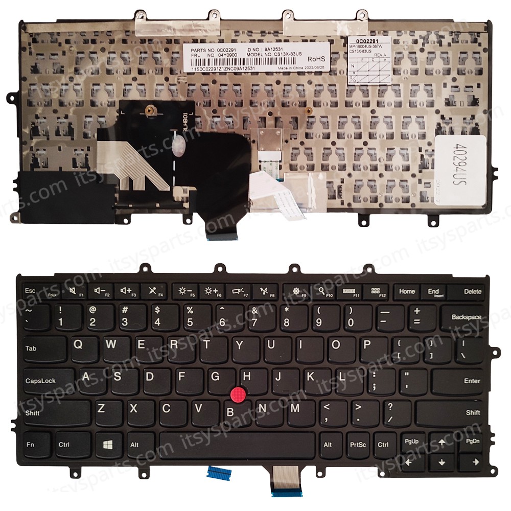 Laptop Keyboard IBM Thinkpad X230S X240 X240S X240I X250 X260 X270 Lenovo 04X0177 04X0215 04Y0900 0C02291 0C43982 0C44020 35G1EZ 38W00E CS13X CS13XBL CS13XBL-83US CS13XBL-USE MP-12M53USJG62W PK130SA1B00 SG-58910-XUA SN5321BL (Ref.40294US)