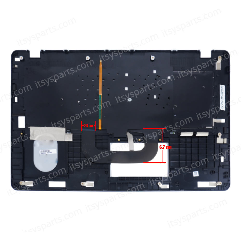Keyboard Keyboard for Laptop Asus N705U X705NA X705UA X705UQ X705FD X705FN X705UV X705UN X705UD X705QA Palmrest Cover Silver UK layout with Backlit (Ref. 40648UKPALM)