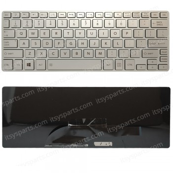 Keyboard Laptop Keyboard for Toshiba dynaPad WT12PE-A64 Silver Frame NSK-V19UN 01 9Z.NAJUN.901 OEM(Ref.40763USSILVER)