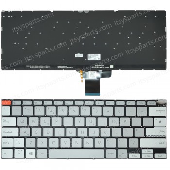 Keyboard Laptop Keyboard for ASUS pro 14 m3400 M3400QA red ESC key 1603UK00 ASM20P2 0KNB0-1603UK00 OEM(Ref.40764USSILBL)