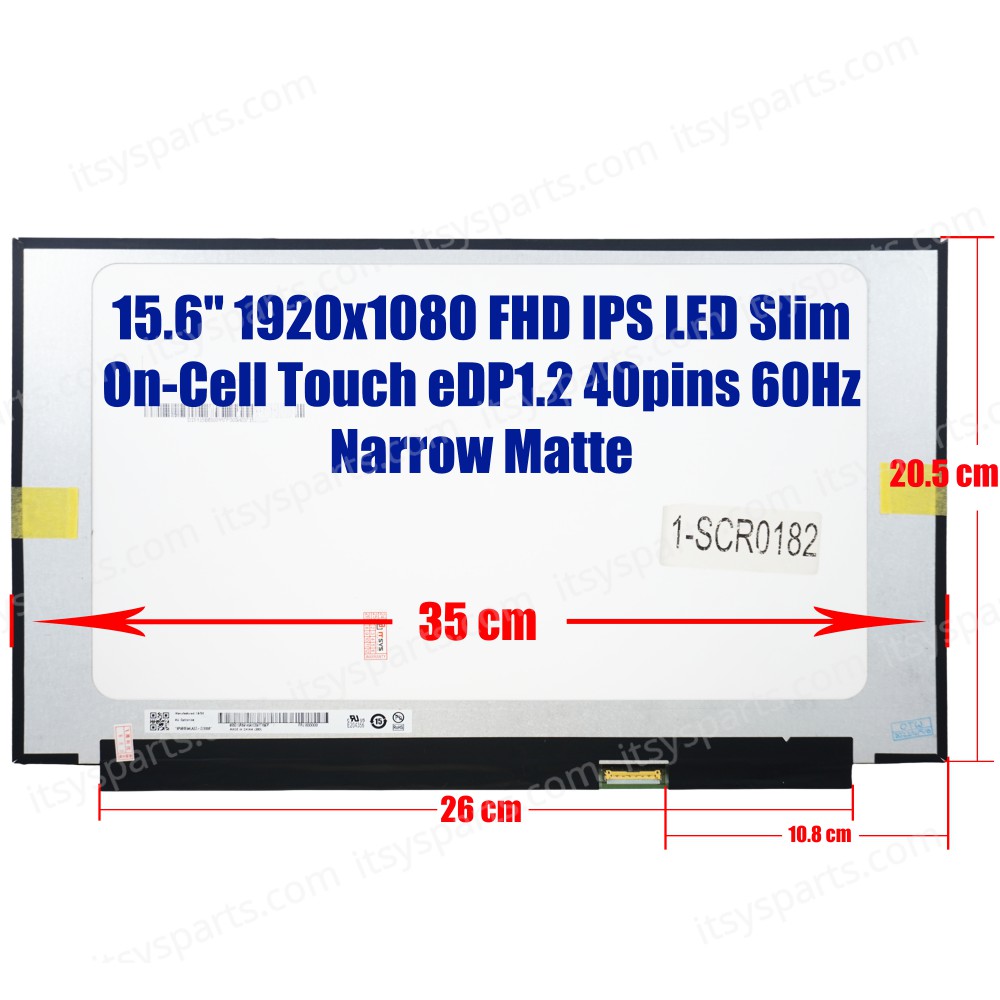 Laptop Screen B156HAK02.0 HW6A HW5A 5D10R60839 5D10R59145 15.6" On-Cell Touch 40 pins Narrow 1920x1080 FHD,IPS, OEM( SKU.1-SCR0182 ) Laptop Screen B156HAK02.0 HW6A HW5A 5D10R60839 5D10R59145 15.6" On-Cell Touch 40 pins Narrow 1920x1080 FHD,IPS, OEM( SKU.1-SCR0182 )