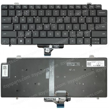 Keyboard Laptop Keyboard for Dell Latitude 7410 2-in-1 Black with Backlit OEM(Ref.40767USBL)
