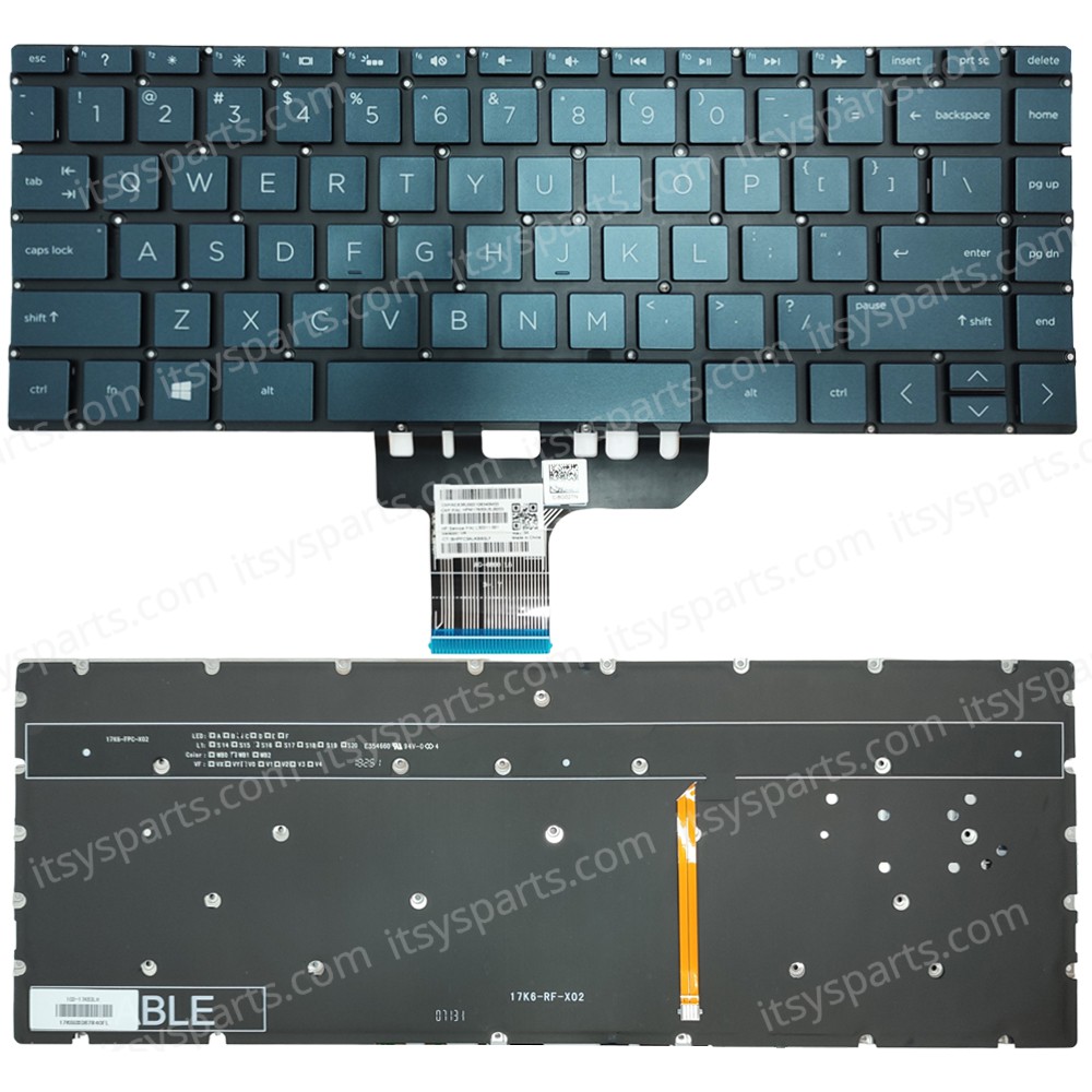 Keyboard Laptop Keyboard for HP Pavilion 13-AN 13-AD envy 13-ar 13-ag 13-AP Dark Blue Backlit US layout OEM(Ref.40769US)