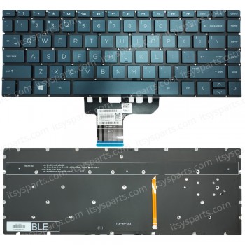 Keyboard Laptop Keyboard for HP Pavilion 13-AN 13-AD envy 13-ar 13-ag 13-AP Dark Blue Backlit US layout OEM(Ref.40769US)