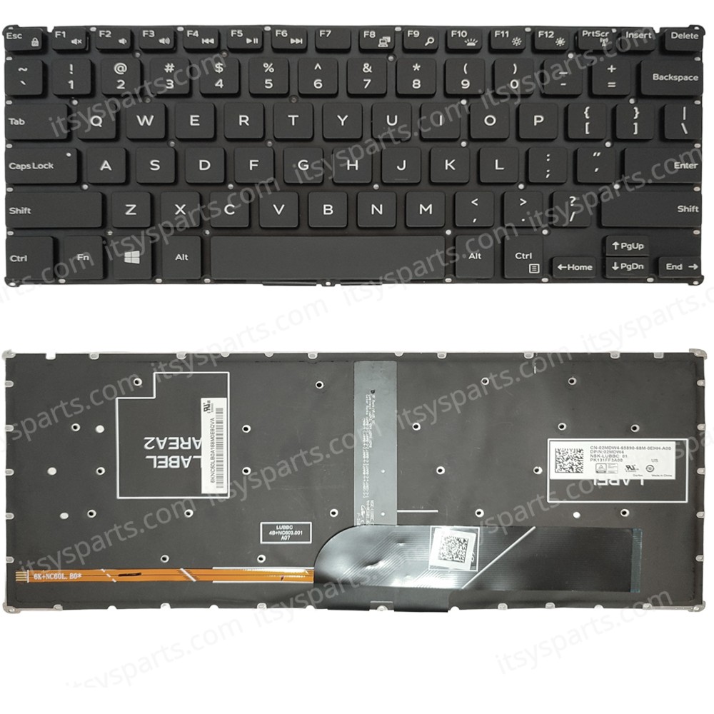 Keyboard Laptop Keyboard for Dell Latitude 11 5175 5179 Venue 11 pro 5130 7130 7139 7140 US layout Black OEM(Ref.40774USNOFR)