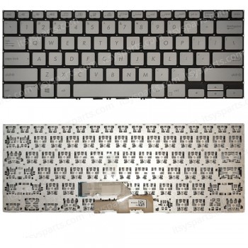Keyboard Laptop Keyboard for ASUS zenbook flip 14 UX462 UX462DA UX462FA US layout Silver OEM(Ref.40775USNOFRSILVER)