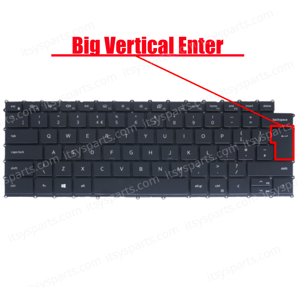 Laptop Keyboard for Dell XPS 15 9500 9510 9520 15.6 Inch XPS 17 9720 9700 9710 17.3 Inch UK Layout 0MV93T UK No Frame Backlight Βlack ( SKU.40706UKBL )